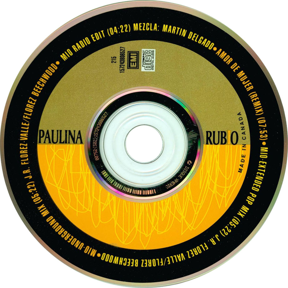 Cartula Cd de Paulina Rubio - Mio (Cd Single)