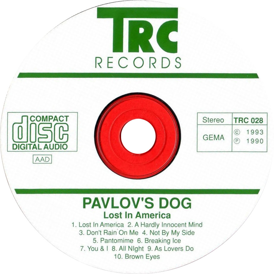 Cartula Cd de Pavlov's Dog - Lost In America