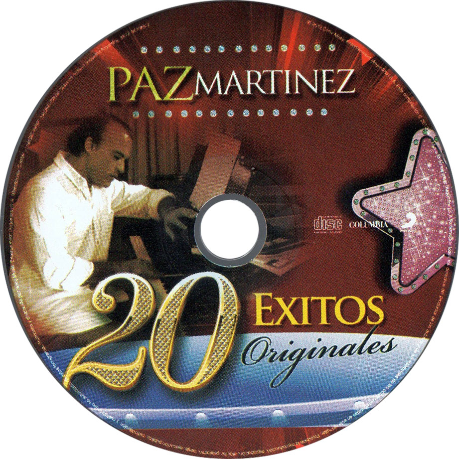 Cartula Cd de Paz Martinez - 20 Exitos Originales