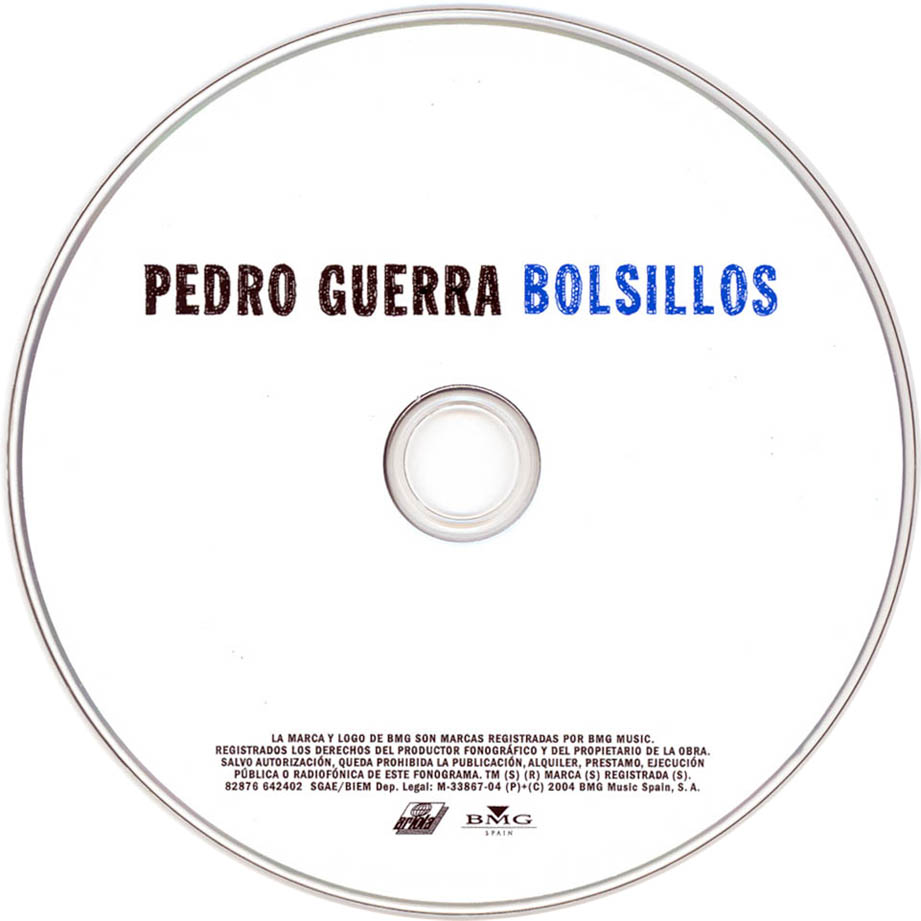 Cartula Cd de Pedro Guerra - Bolsillos