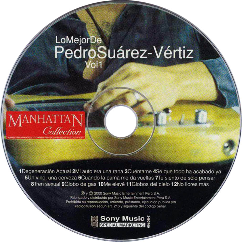 Cartula Cd de Pedro Suarez-Vertiz - Lo Mejor De Pedro Suarez Vertiz Volumen 1