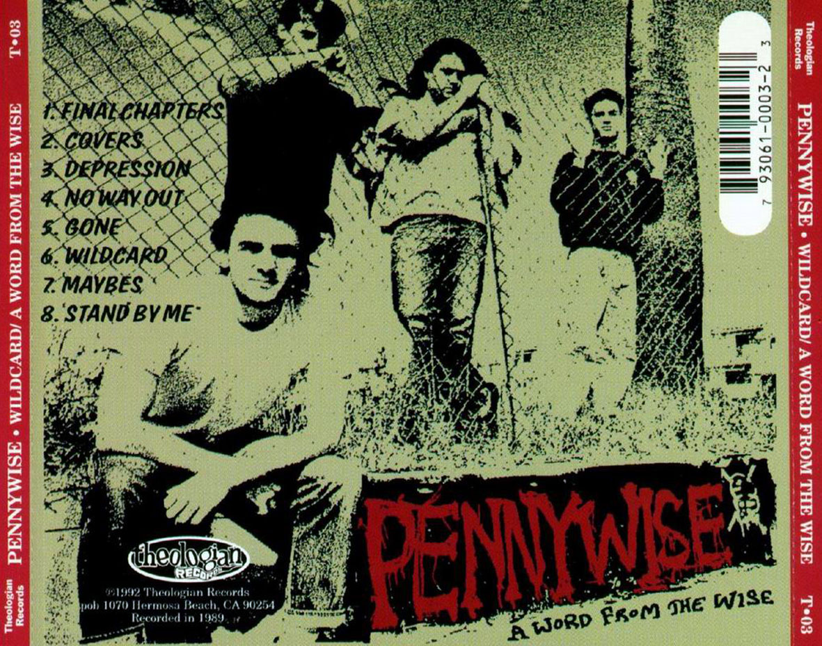 Cartula Trasera de Pennywise - Wildcard A Word From The Wise