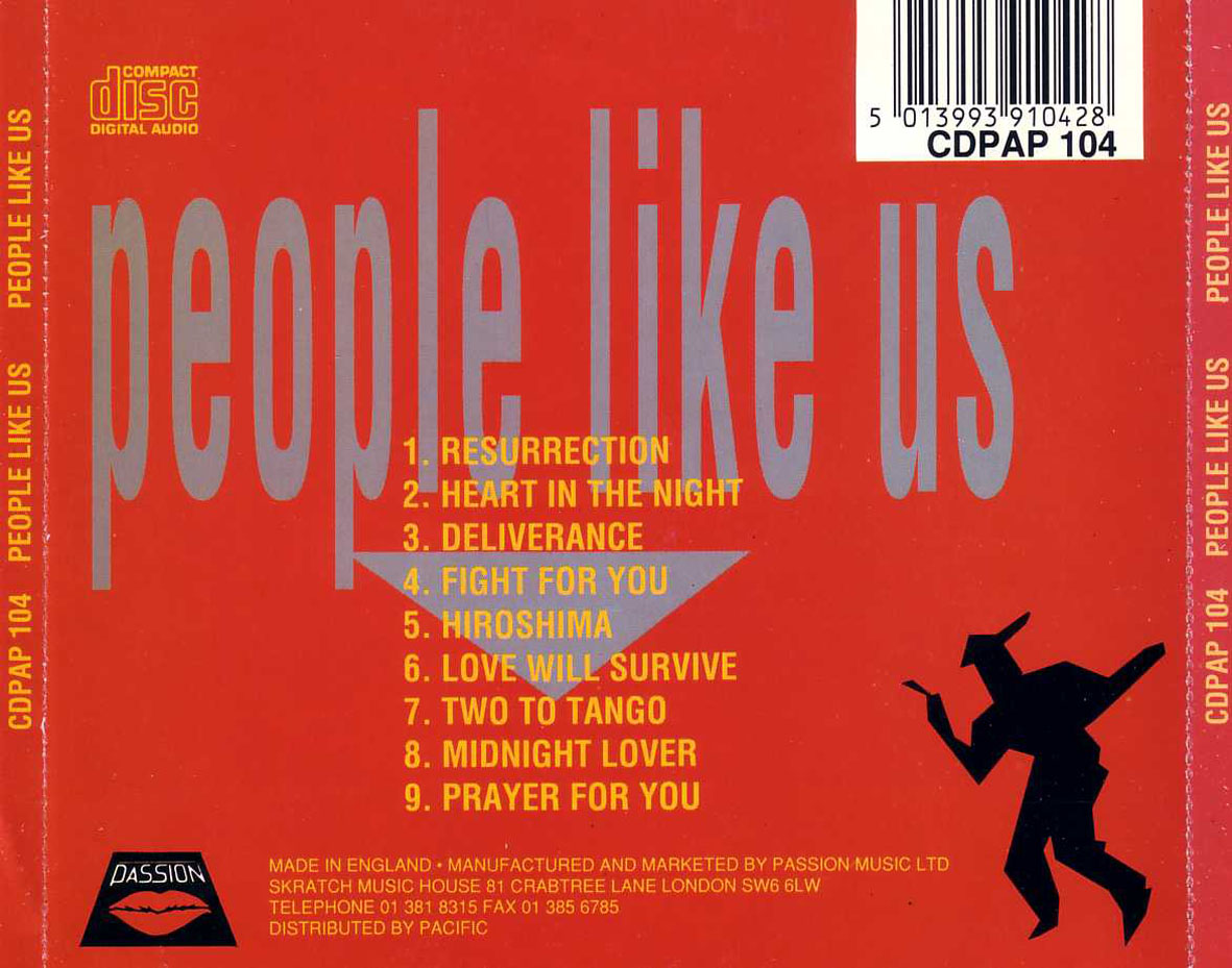 Cartula Trasera de People Like Us - People Like Us