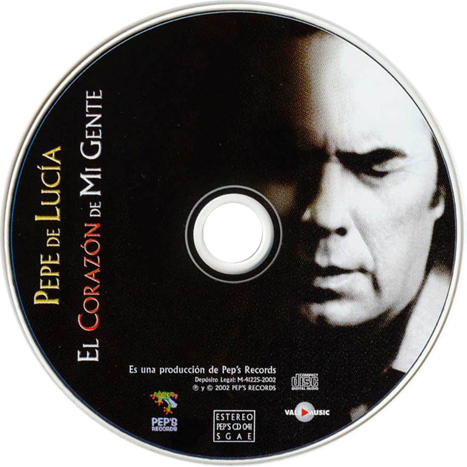Cartula Cd de Pepe De Lucia - El Corazon De Mi Gente