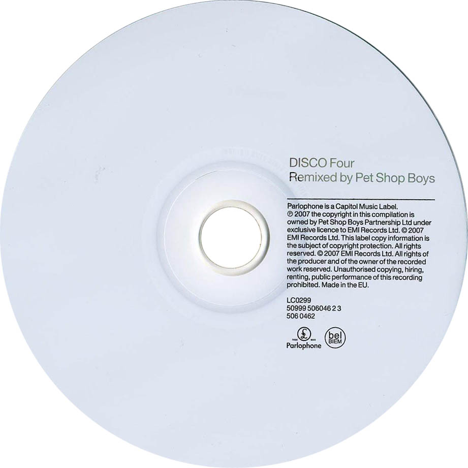Cartula Cd de Pet Shop Boys - Disco 4