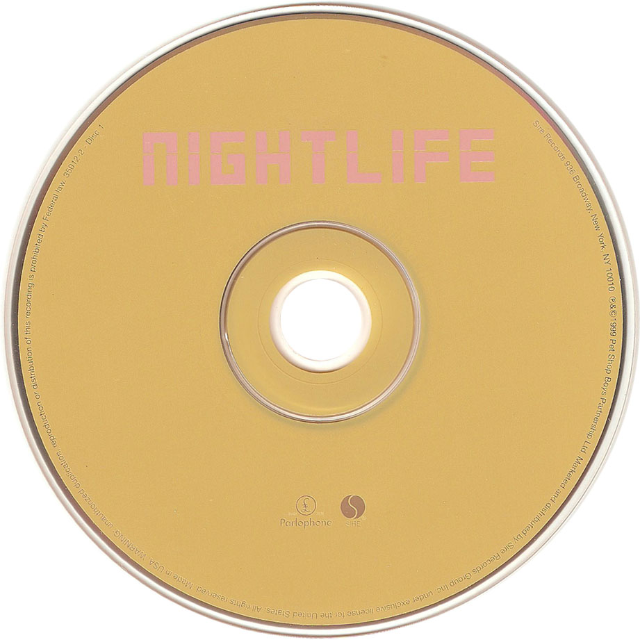 Cartula Cd1 de Pet Shop Boys - Nightlife (Special Edition)