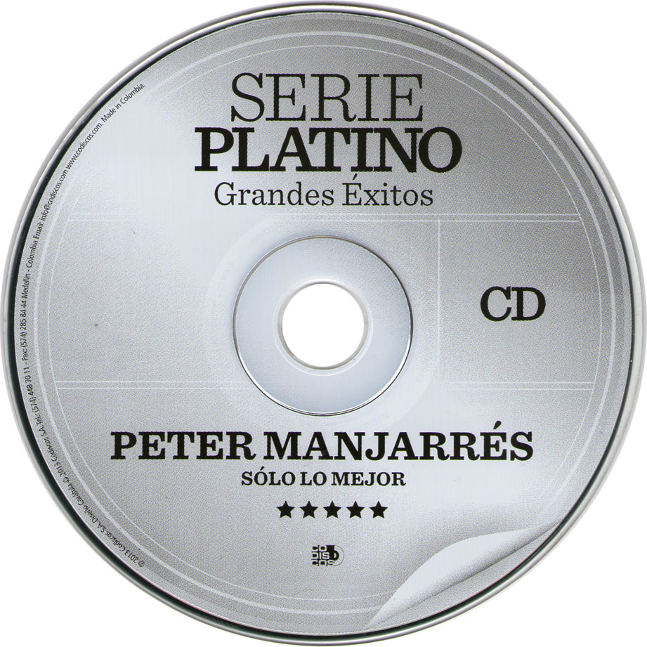 Cartula Cd de Peter Manjarres - Serie Platino: Solo Lo Mejor (Dvd)