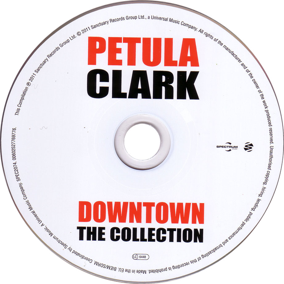 Cartula Cd de Petula Clark - Downtown The Collection