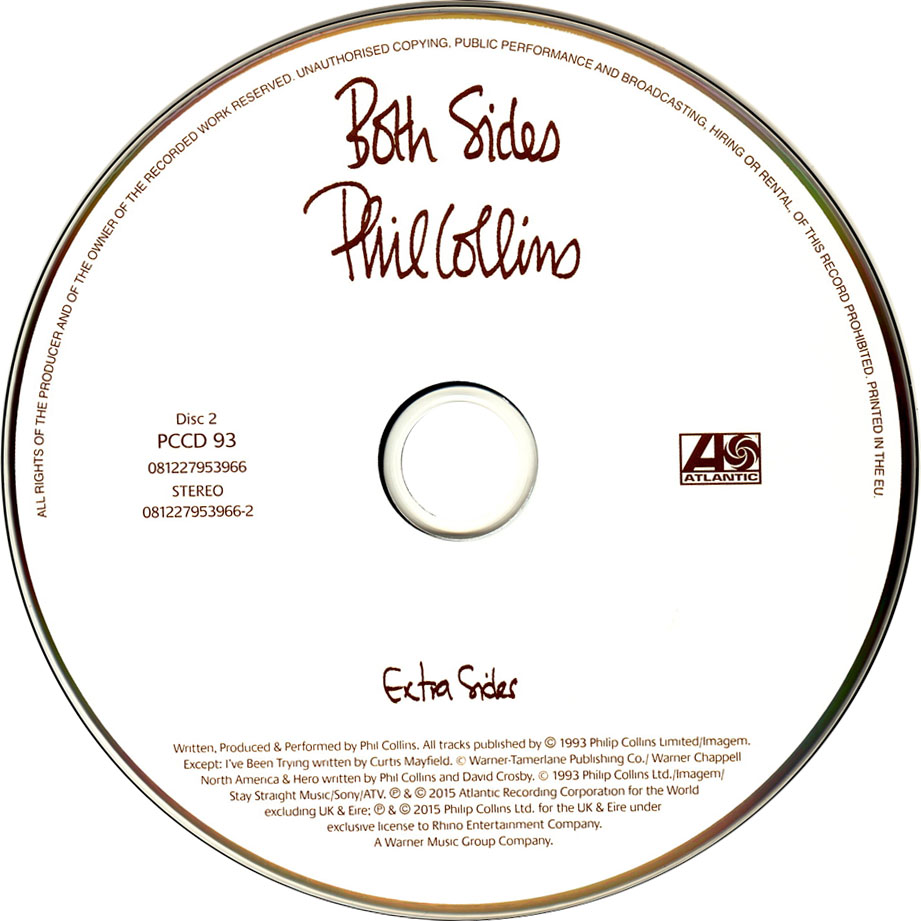 Cartula Cd2 de Phil Collins - Both Sides (Deluxe Edition)