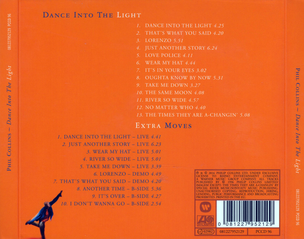 Cartula Trasera de Phil Collins - Dance Into The Light (Deluxe Edition)
