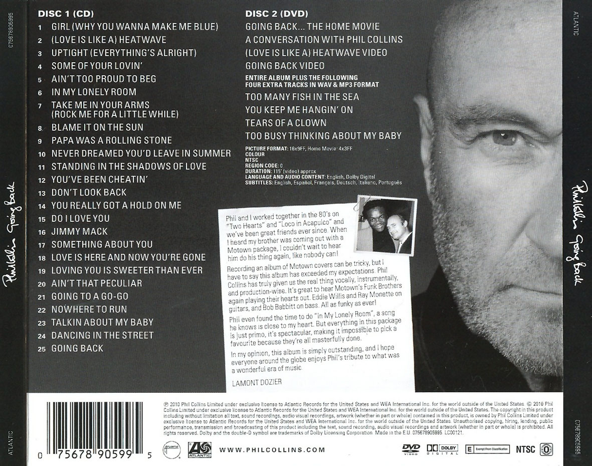 Cartula Trasera de Phil Collins - Going Back (The Ultimate Edition)