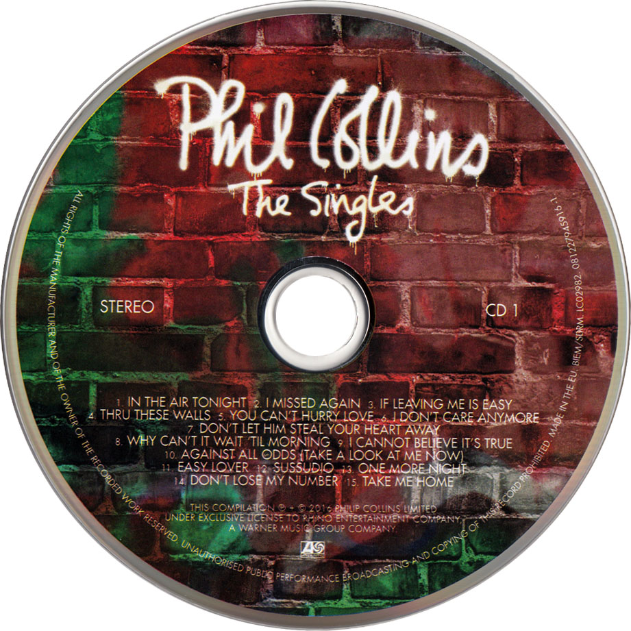 Cartula Cd1 de Phil Collins - The Singles (Deluxe Edition)