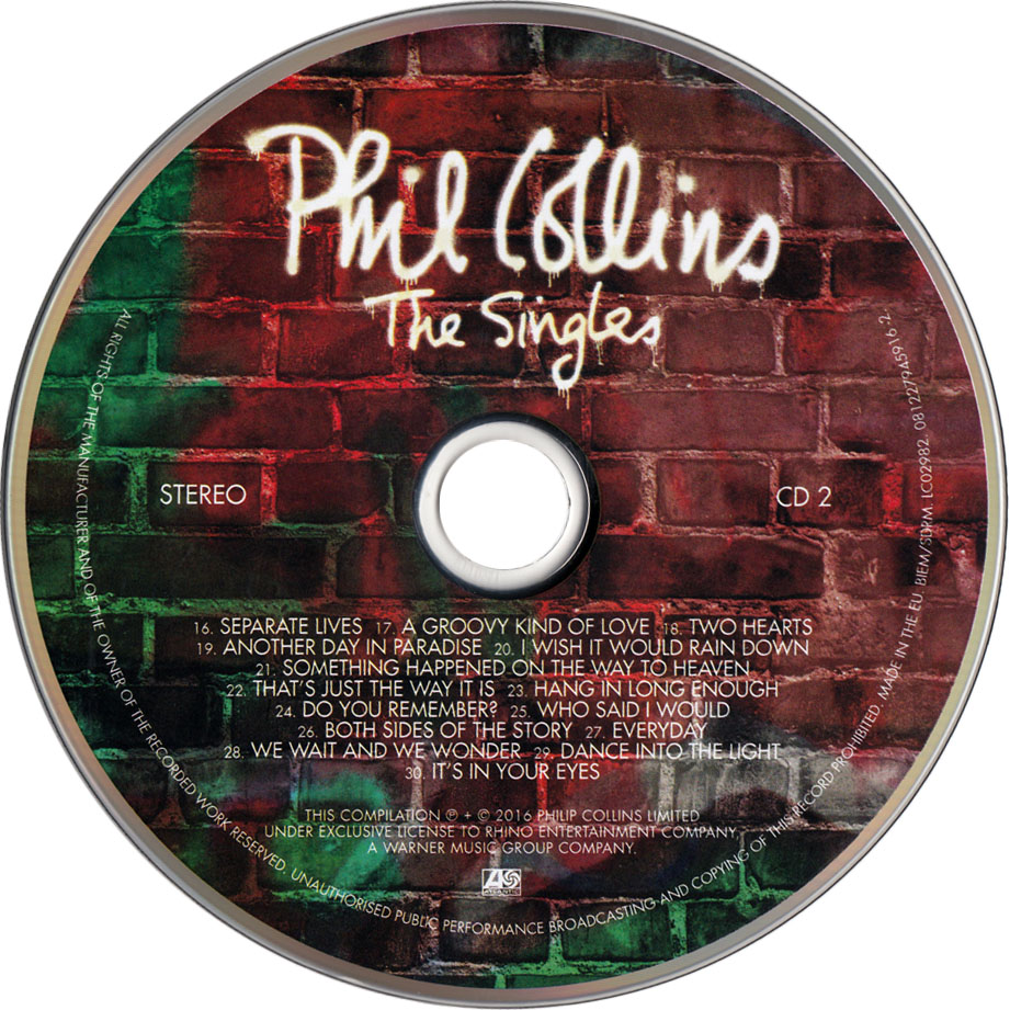 Cartula Cd2 de Phil Collins - The Singles (Deluxe Edition)