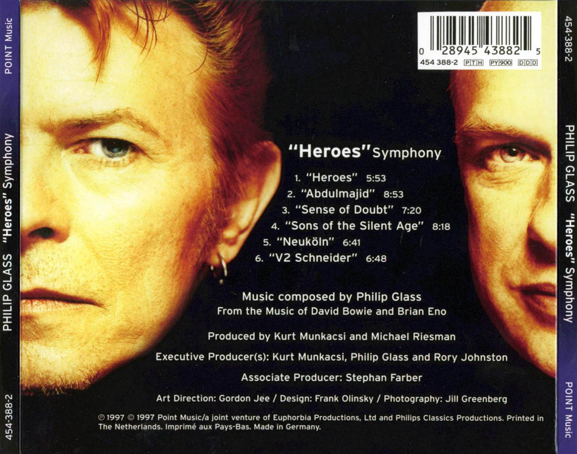 Cartula Trasera de Philip Glass - Heroes Symphony