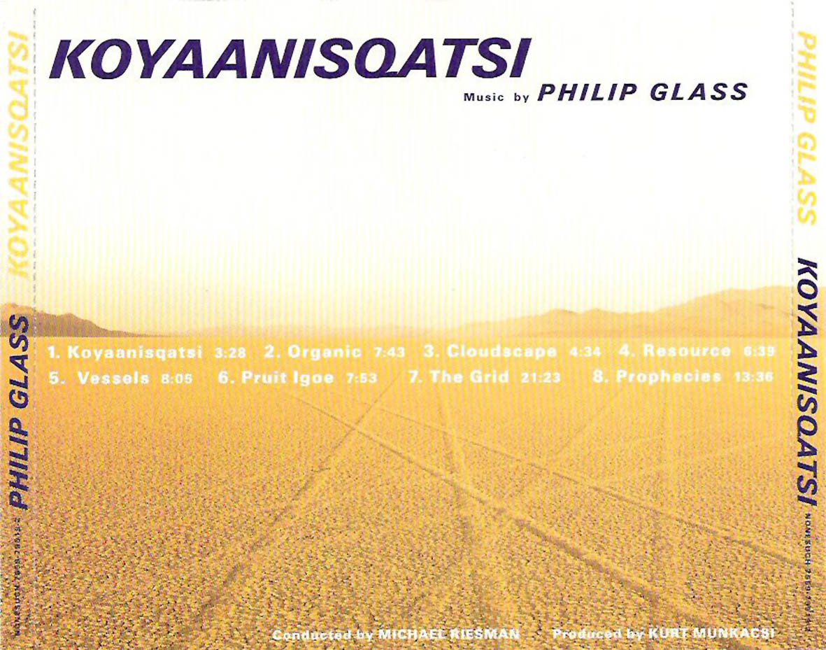 Cartula Trasera de Philip Glass - Koyaanisqatsi
