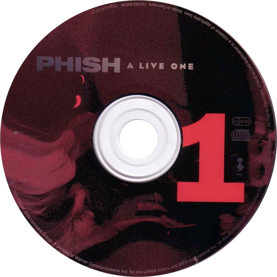 Cartula Cd1 de Phish - A Live One