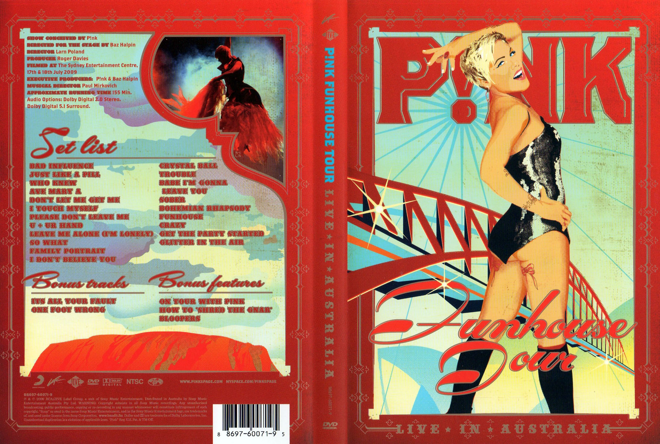 Cartula Caratula de Pink - Funhouse Tour: Live In Australia (Dvd)