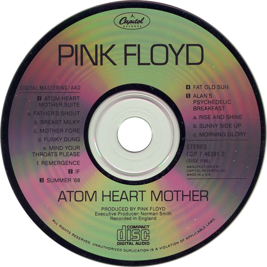 Cartula Cd de Pink Floyd - Atom Heart Mother