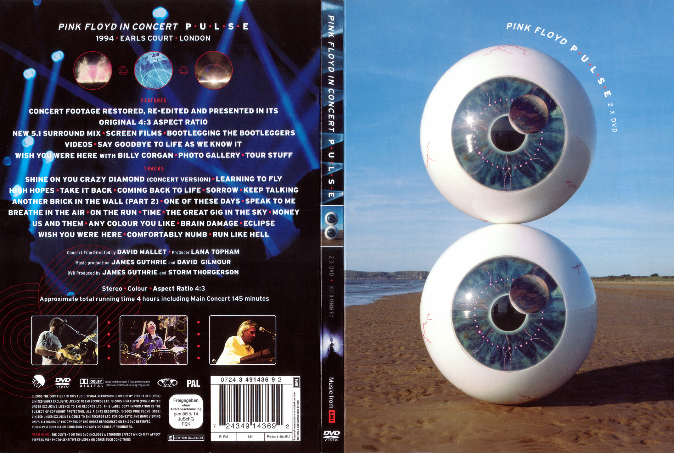 Cartula Caratula de Pink Floyd - Pulse (Dvd)