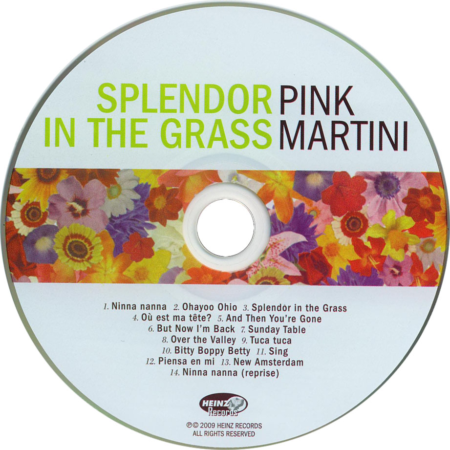 Cartula Cd de Pink Martini - Splendor In The Grass