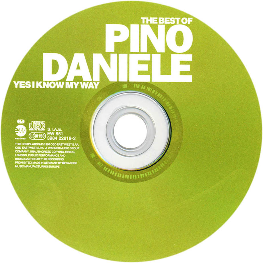 Cartula Cd de Pino Daniele - The Best Of Pino Daniele: Yes I Know My Way