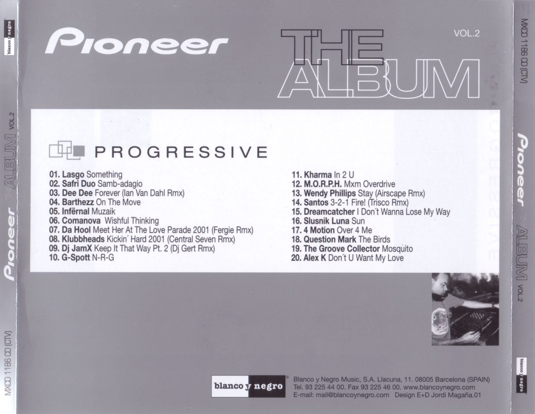 Cartula Trasera de Pioneer The Album Volumen 2 Progressive