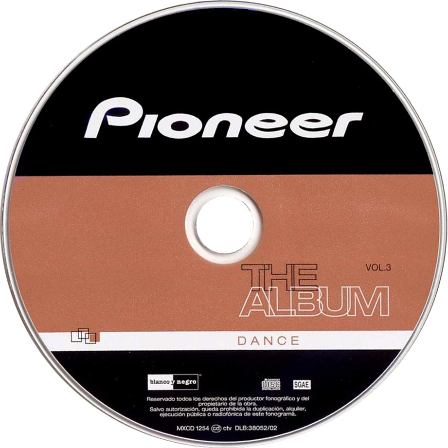 Cartula Cd de Pioneer The Album Volumen 3 Dance