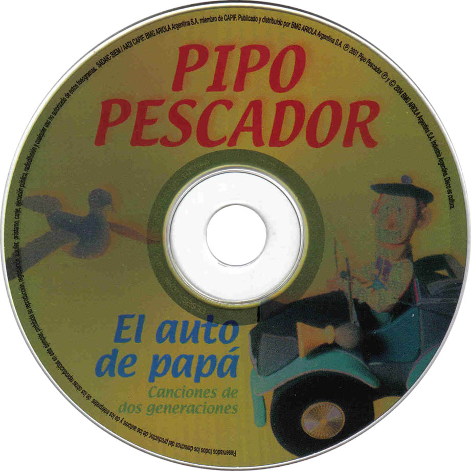 Cartula Cd de Pipo Pescador - El Auto De Papa