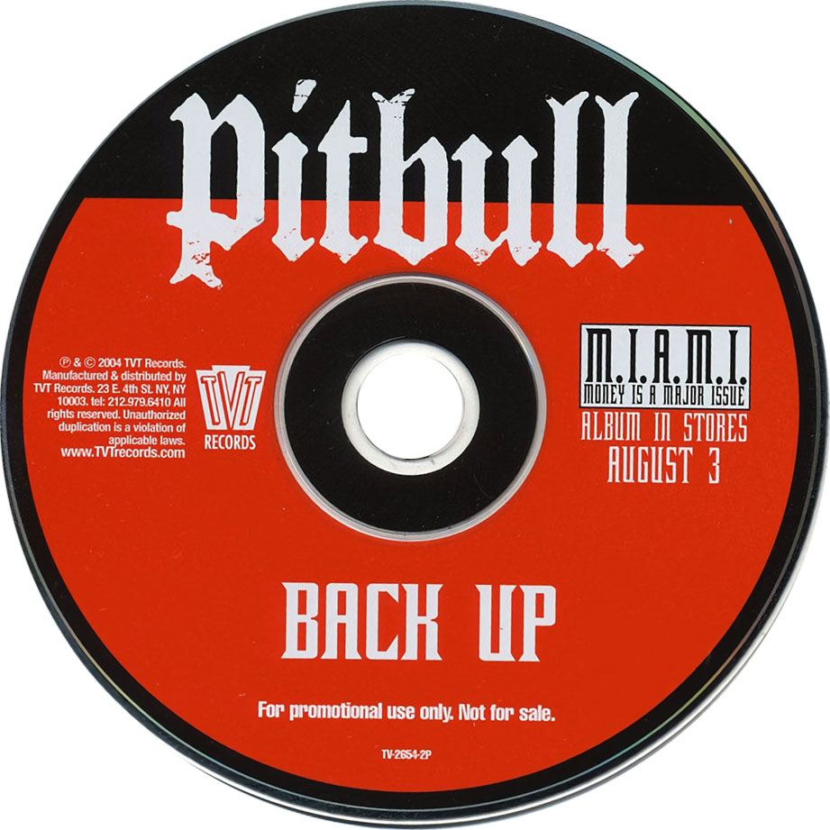 Cartula Cd de Pitbull - Back Up (Cd Single)