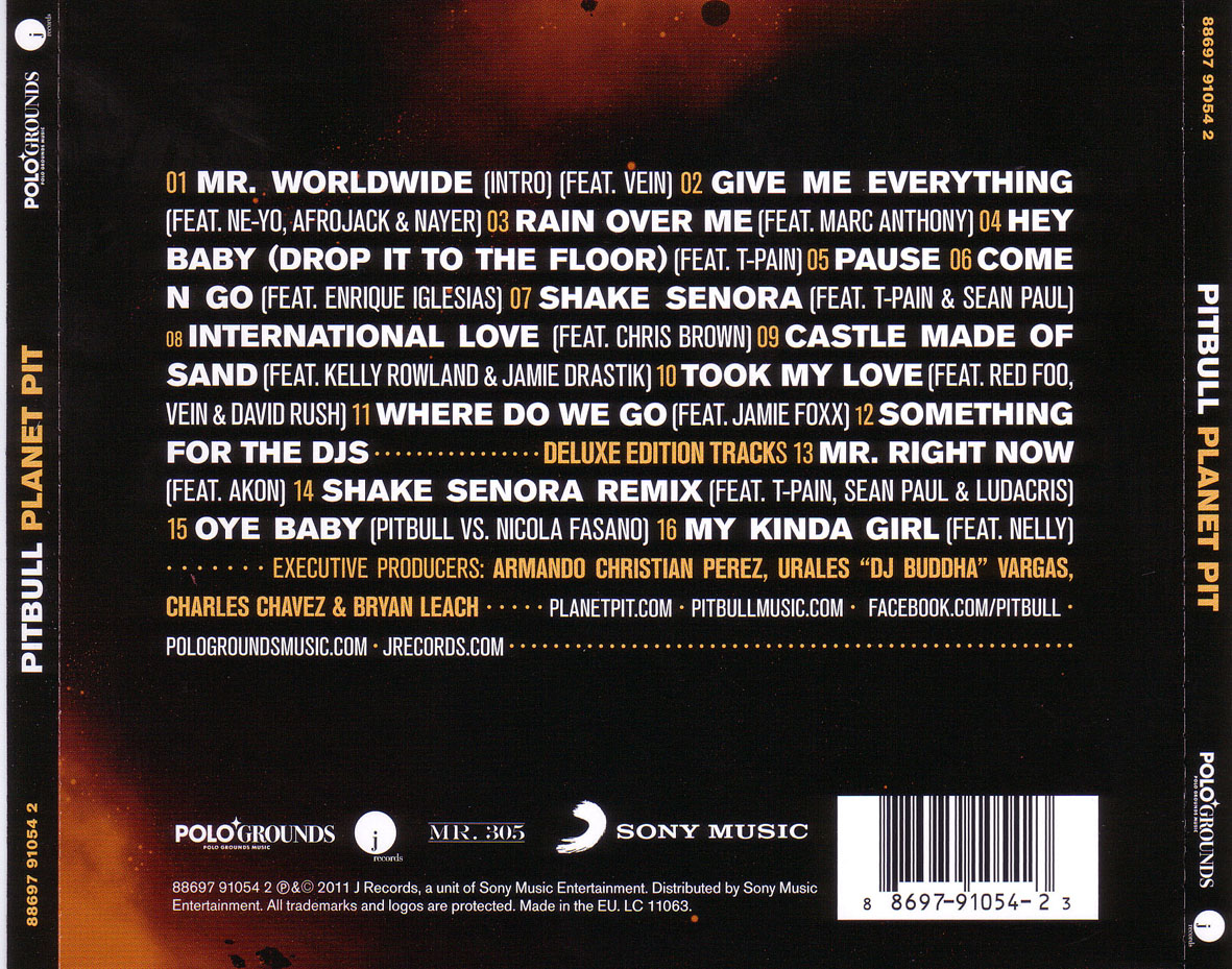 Cartula Trasera de Pitbull - Planet Pit (Deluxe Edition)