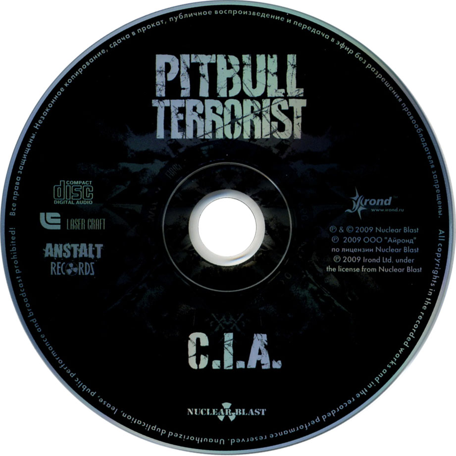 Cartula Cd de Pitbull Terrorist - C.i.a.
