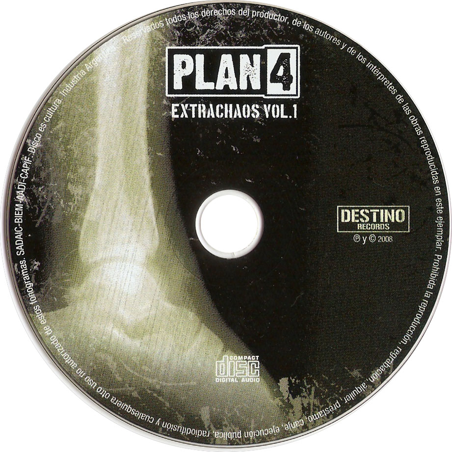 Cartula Cd de Plan 4 - Extrachaos Volumen 1