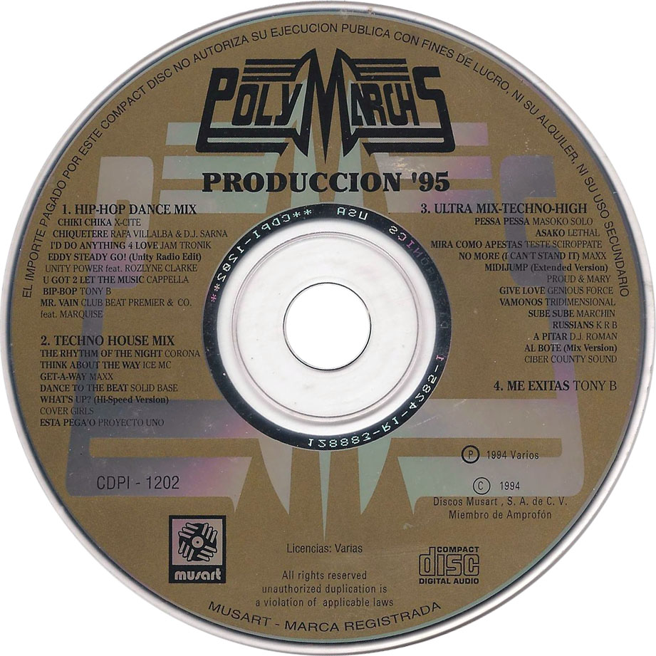Car�tula Cd de Polymarchs Produccion '95