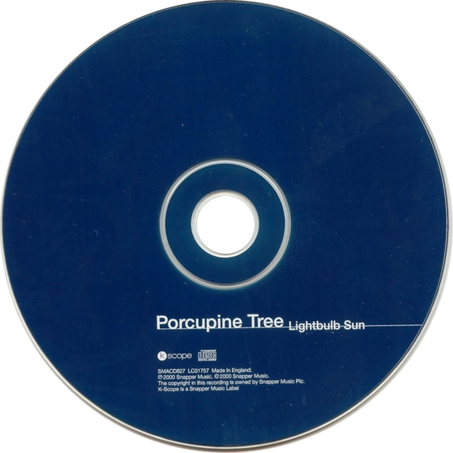 Cartula Cd de Porcupine Tree - Lightbulb Sun