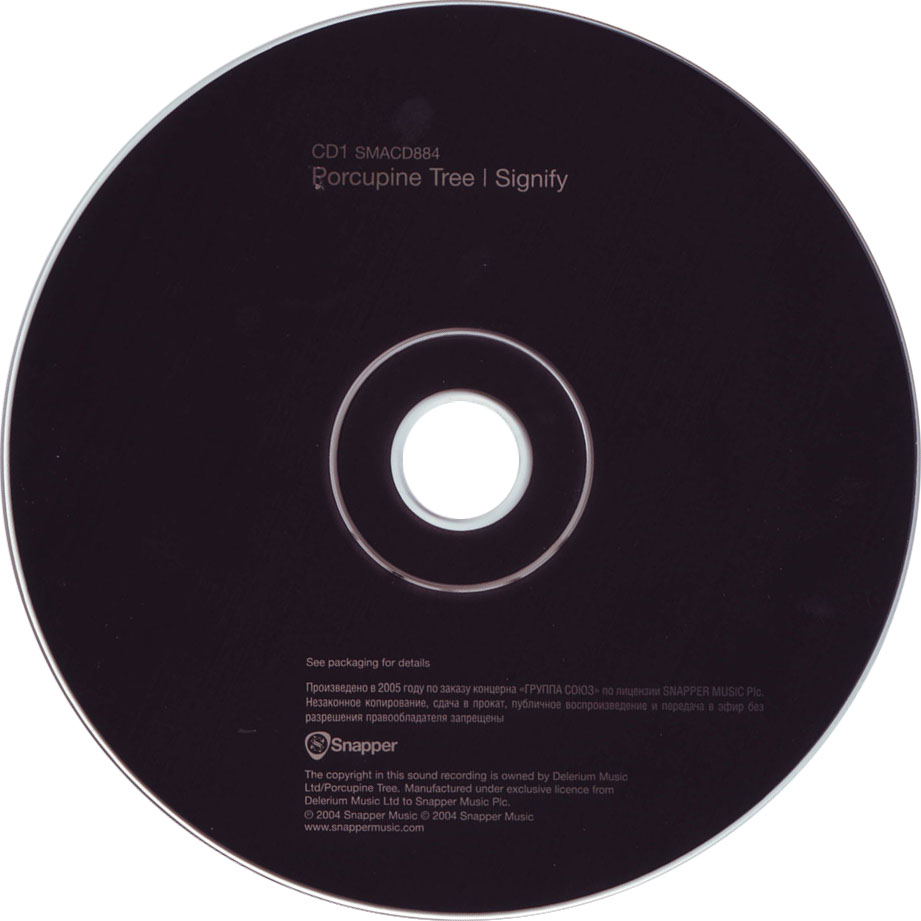 Cartula Cd1 de Porcupine Tree - Signify (2004)