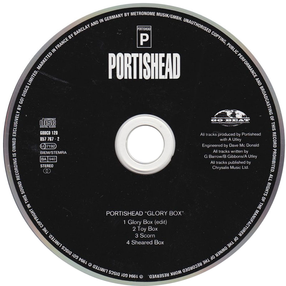 Cartula Cd de Portishead - Glory Box (Cd Single)