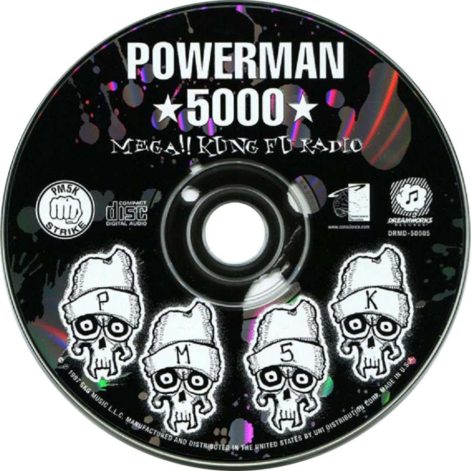 Cartula Cd de Powerman 5000 - Mega!! Kung Fu Radio