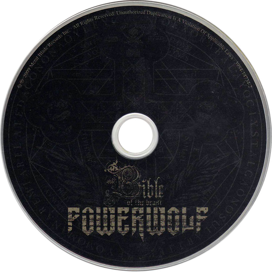 Cartula Cd de Powerwolf - Bible Of The Beast