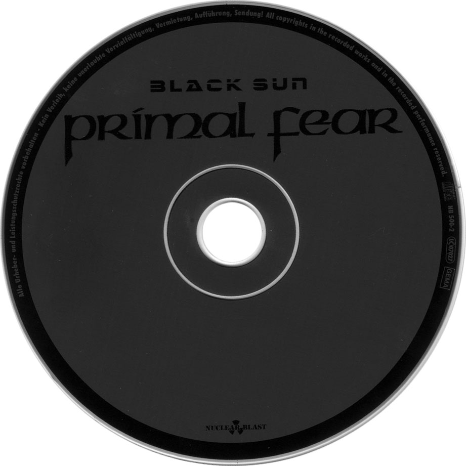 Cartula Cd de Primal Fear - Black Sun