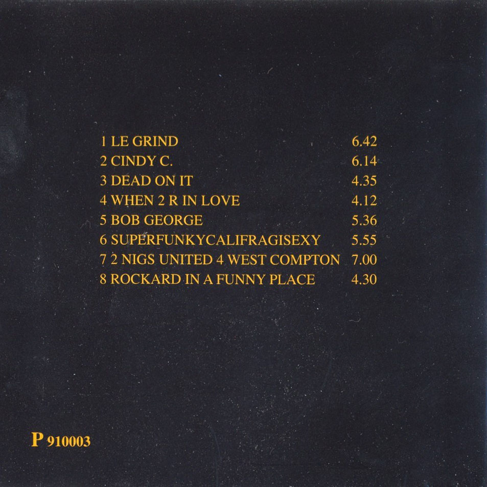 Cartula Interior Frontal de Prince - The Black Album