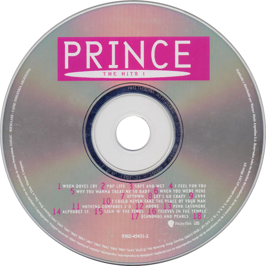 Cartula Cd de Prince - The Hits 1