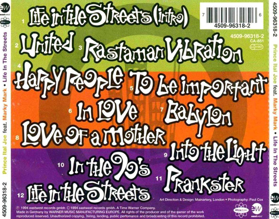 Cartula Trasera de Prince Ital Joe Feat. Marky Mark - Life In The Streets