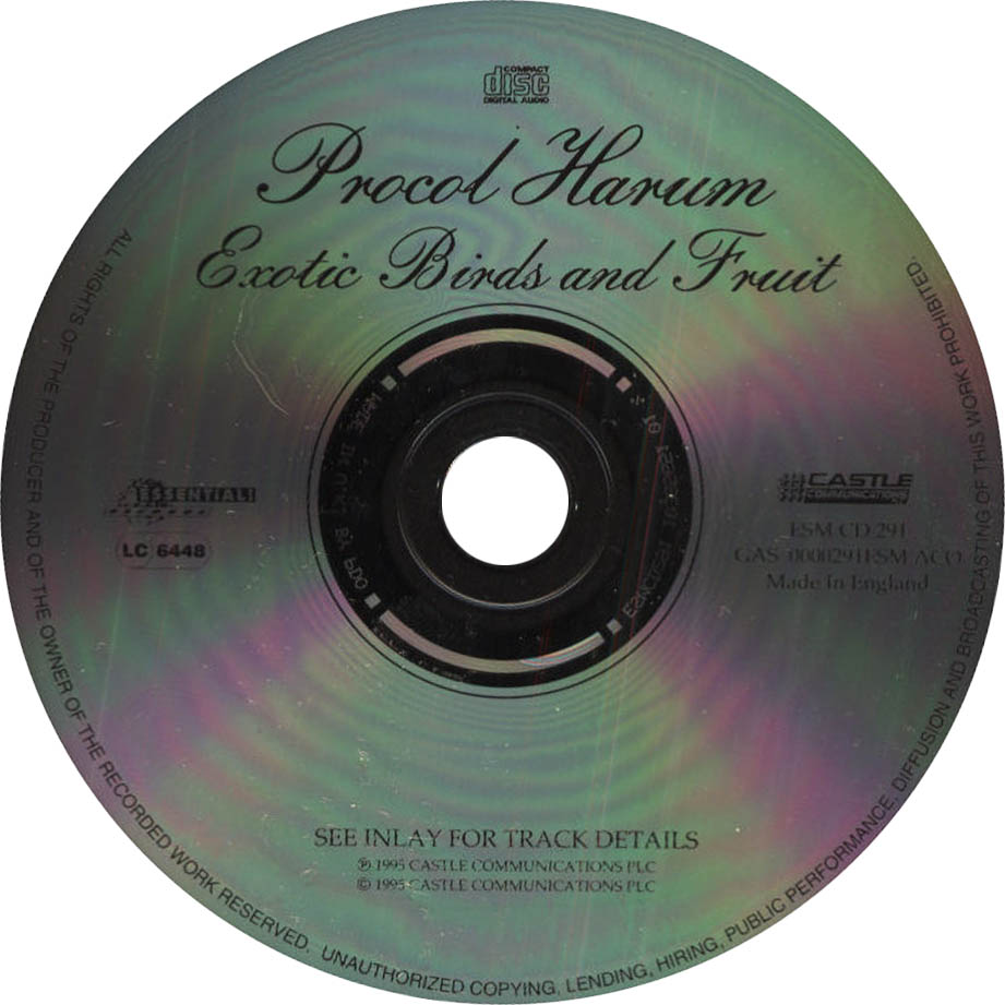 Cartula Cd de Procol Harum - Exotic Birds And Fruit