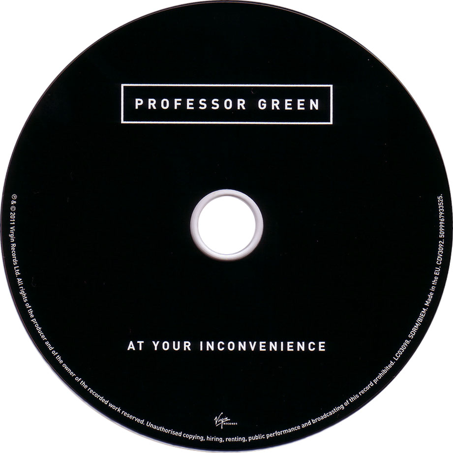 Cartula Cd de Professor Green - At Your Inconvenience