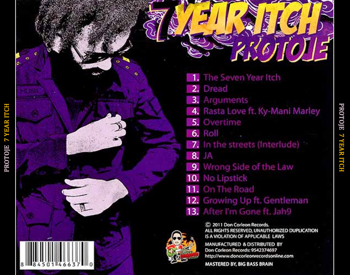 Cartula Trasera de Protoje - Seven Year Itch