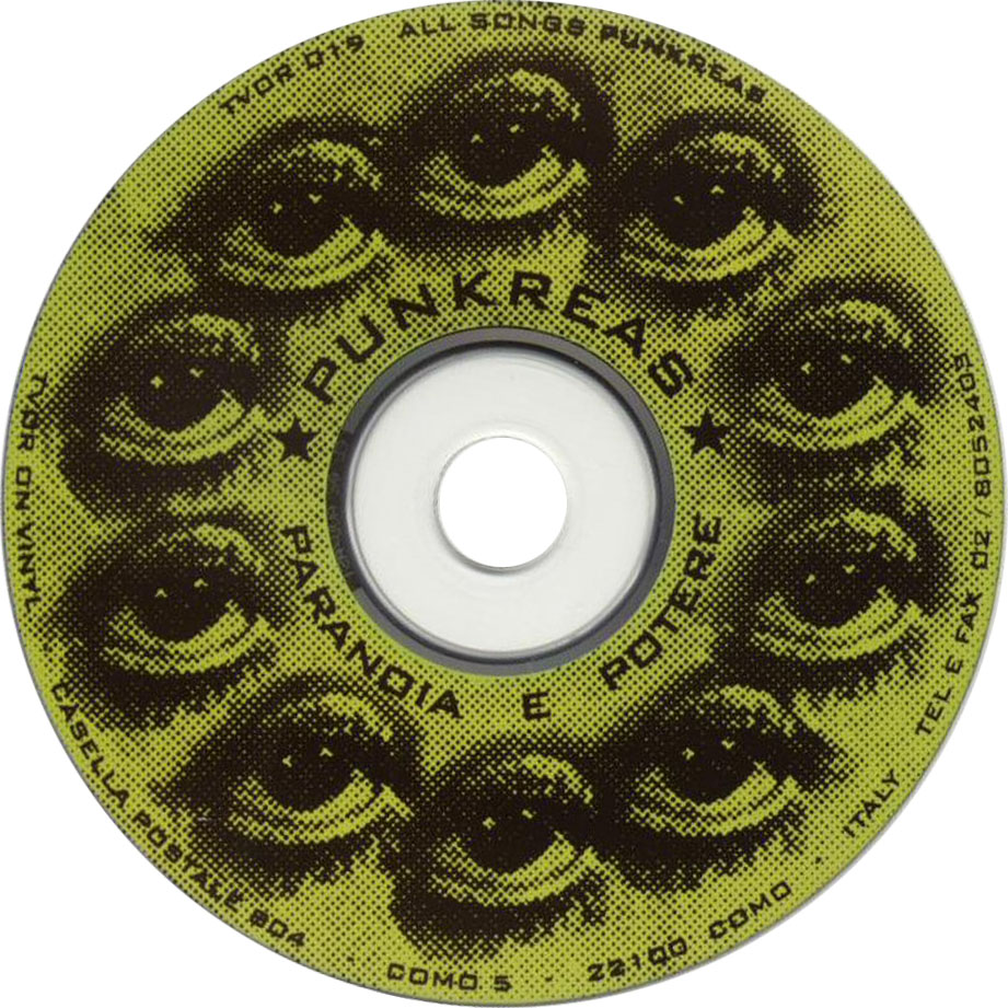 Car tula Cd de Punkreas Paranoia E Potere Portada