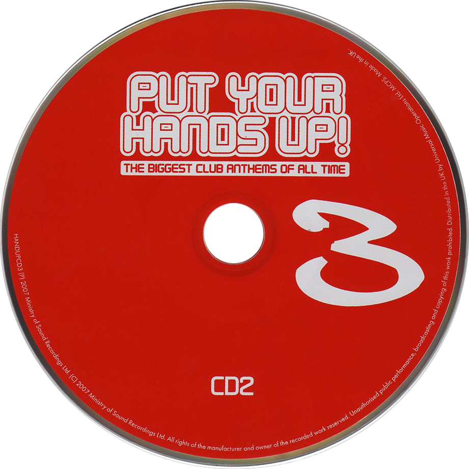 Cartula Cd2 de Put Your Hands Up! 3 The Biggest Club Anthems Of All Time