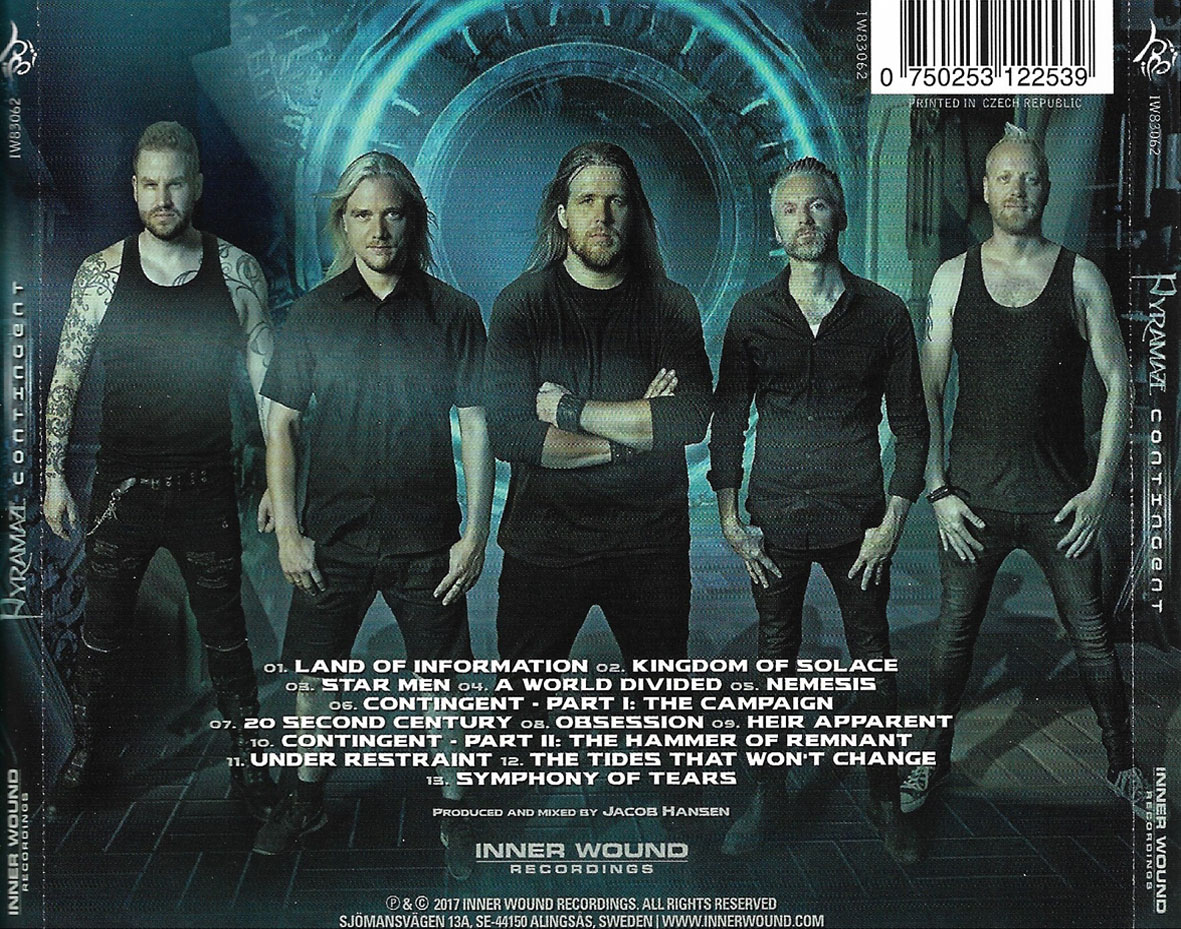 Cartula Trasera de Pyramaze - Contingent