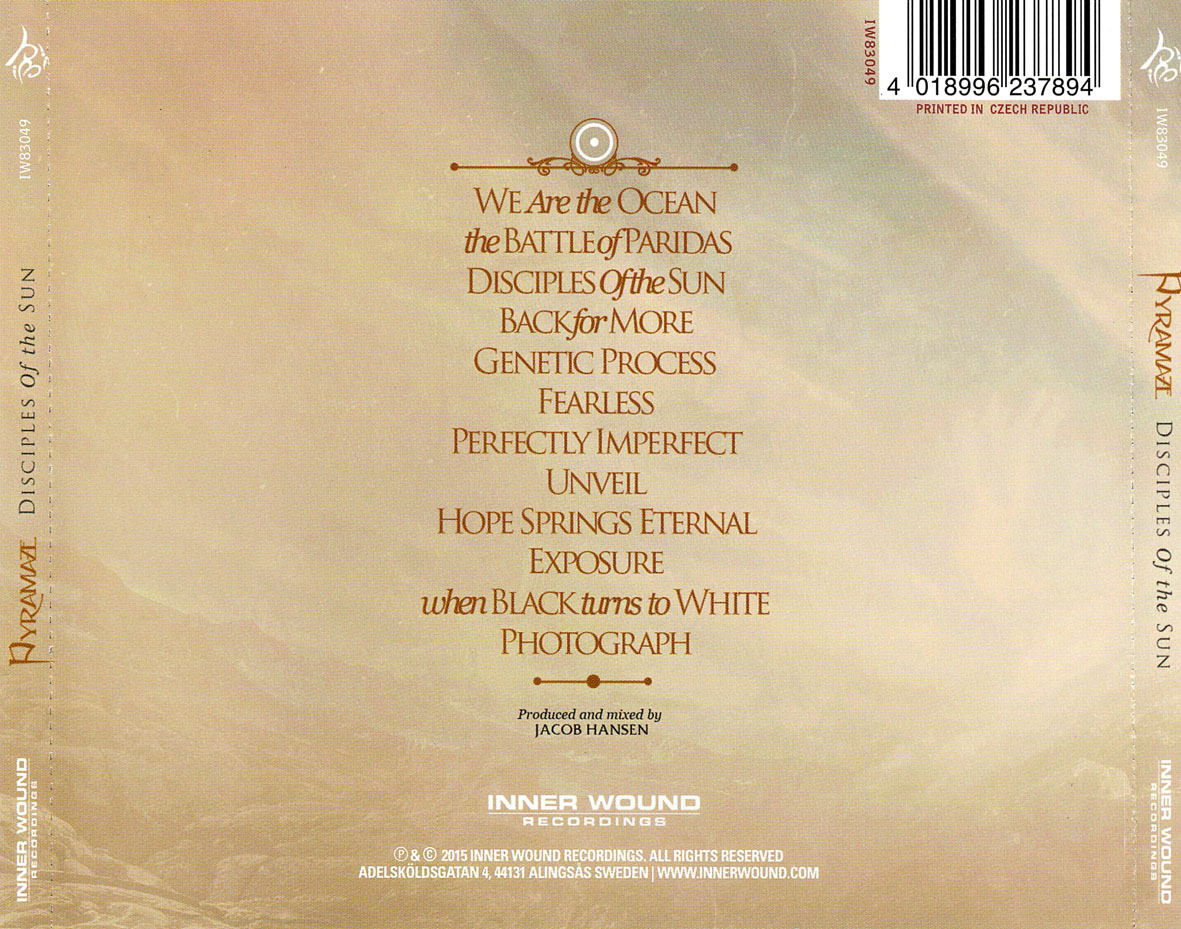 Cartula Trasera de Pyramaze - Disciples Of The Sun