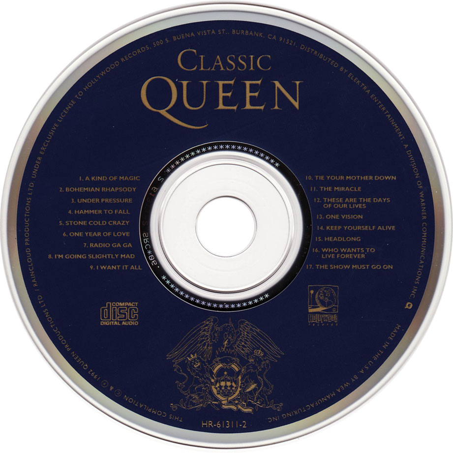 Cartula Cd de Queen - Classic